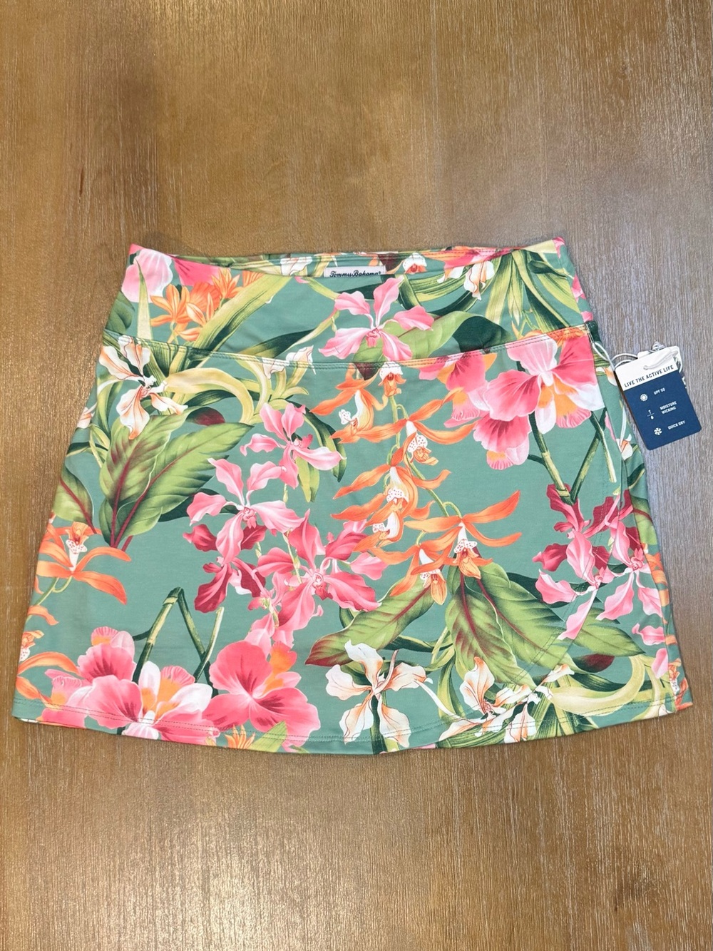 NWT Tommy Bahama Everyday Active Skort Golf Green Floral Tropical Sz XS